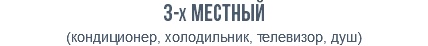 3-х местный (кондиционер, холодильник, телевизор, душ) 